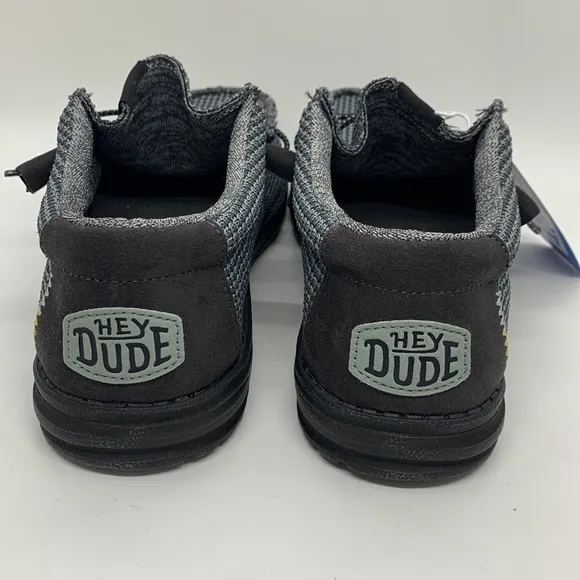 Hey Dude NWT Wally Sport Mesh Charcoal Gray 8 Slip-On Shoes Casual Minimalist