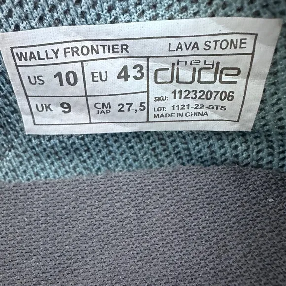 Hey Dude Wally Frontier Shoes in Lava Stone [S3211]