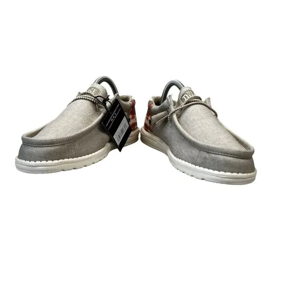 Hey Dude Wally Sport Mesh Tan White Casual Slip On Shoes Men's Size 7
