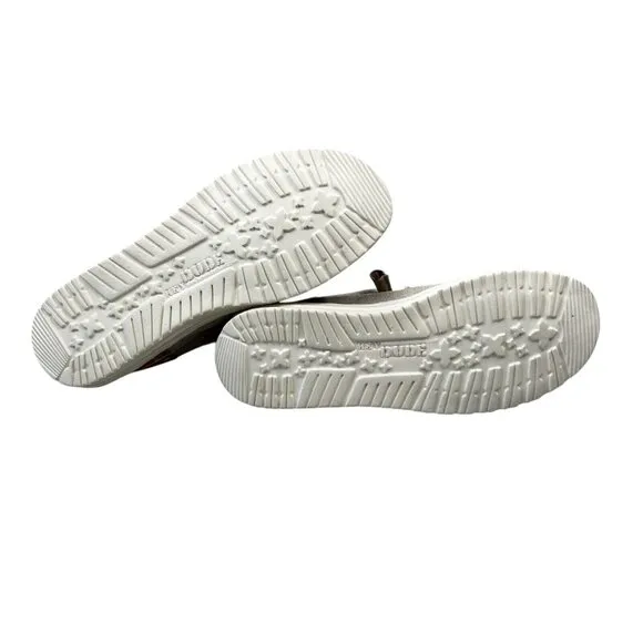 Hey Dude Wally Sport Mesh Tan White Casual Slip On Shoes Men's Size 7