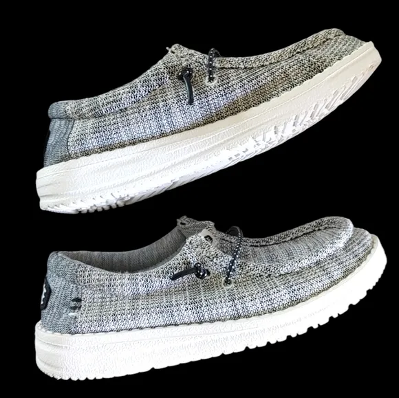 Hey Dude Youth Wally Stretch Yin Yang Slip-On Boat Shoe Sneaker