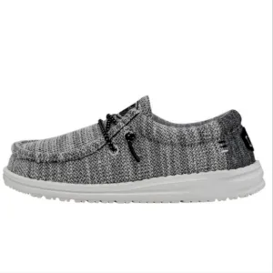 Hey Dude Youth Wally Stretch Yin Yang Slip-On Boat Shoe Sneaker