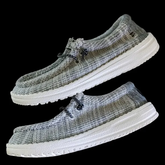 Hey Dude Youth Wally Stretch Yin Yang Slip-On Boat Shoe Sneaker