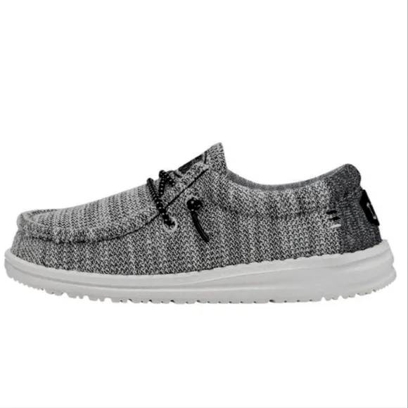 Hey Dude Youth Wally Stretch Yin Yang Slip-On Boat Shoe Sneaker