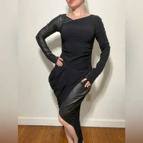 HIGH Claire Campbell Black asymmetrical Dress NWOT 8