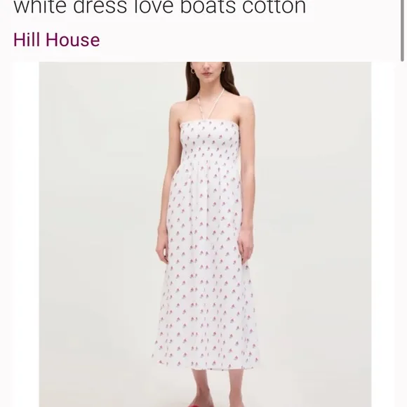 Hill House, NWT The Lucy Nap midi dress love boat cotton, Size S