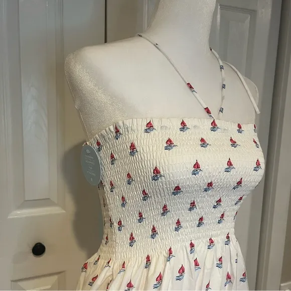 Hill House, NWT The Lucy Nap midi dress love boat cotton, Size S