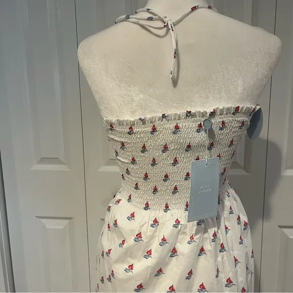 Hill House, NWT The Lucy Nap midi dress love boat cotton, Size S