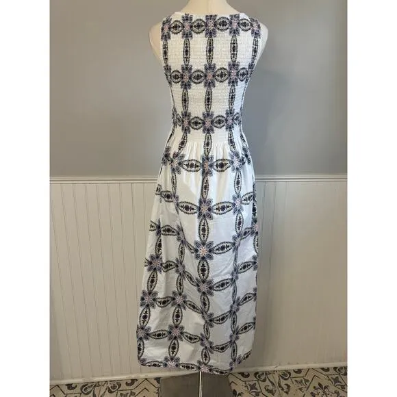Hill House The Cosima Nap Dress in Marseille Geo Boat Neck and Pockets size XS