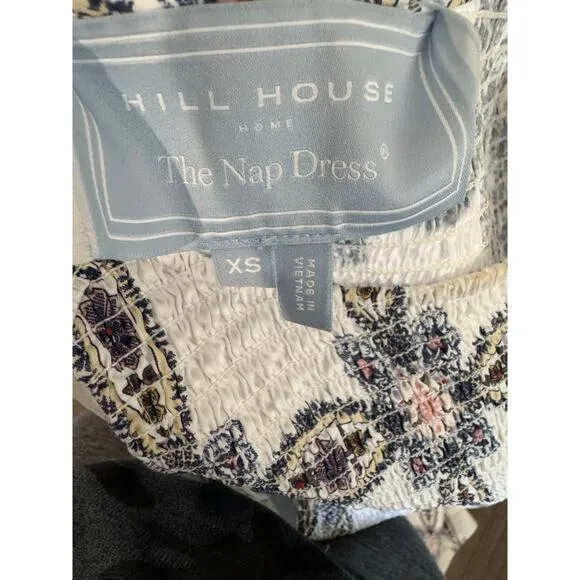 Hill House The Cosima Nap Dress in Marseille Geo Boat Neck and Pockets size XS