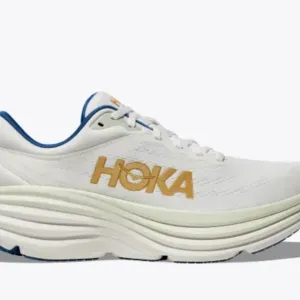 Hoka Bondi 8 Men’s Various Sizes Walk/Running Shoes White Blue • NEW IN BOX •