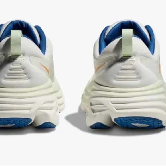 Hoka Bondi 8 Men’s Various Sizes Walk/Running Shoes White Blue • NEW IN BOX •