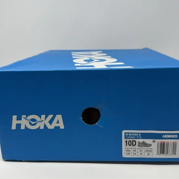 Hoka Bondi 8 Men’s Various Sizes Walk/Running Shoes White Blue • NEW IN BOX •