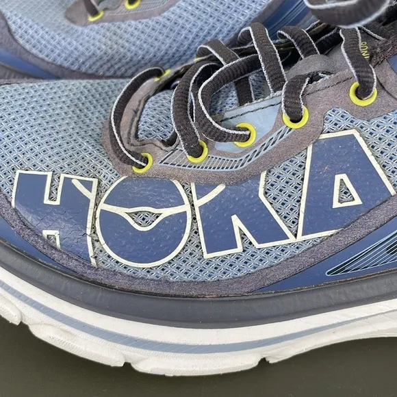 Hoka One One Bondi 4 Women's Athletic Blue Mesh Running Shoes Sz 7.5