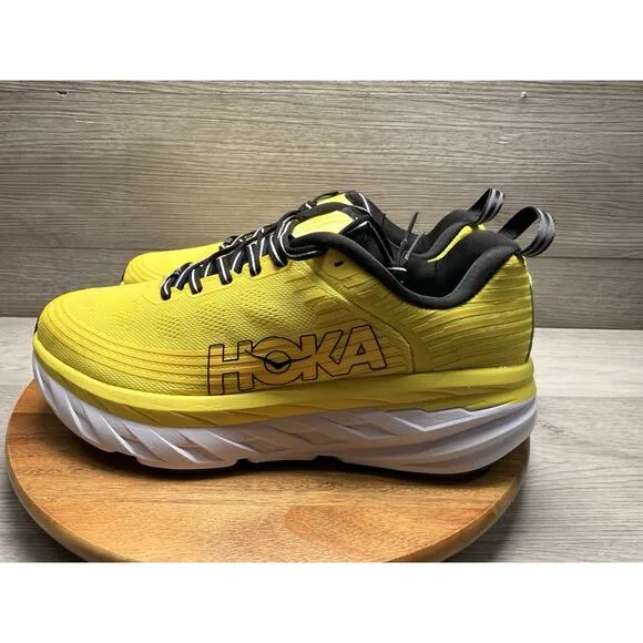 Hoka One One Bondi 6 1019269/CATH Sneaker Men Yellow Running Shoes Men’s 9
