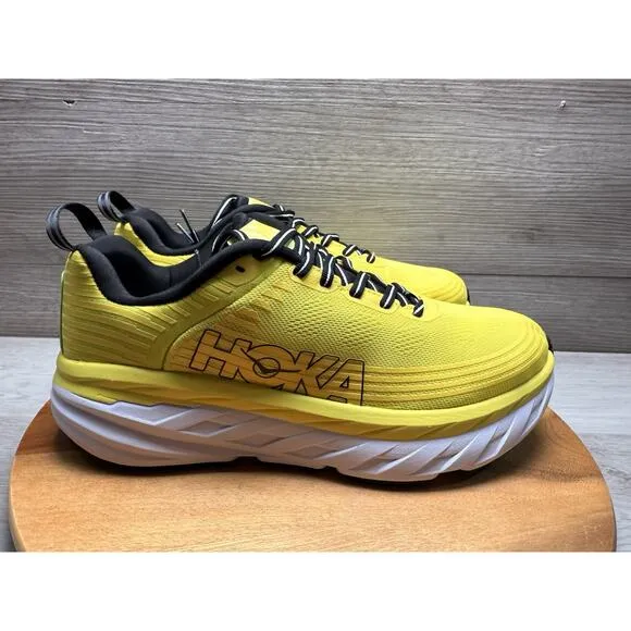 Hoka One One Bondi 6 1019269/CATH Sneaker Men Yellow Running Shoes Men’s 9