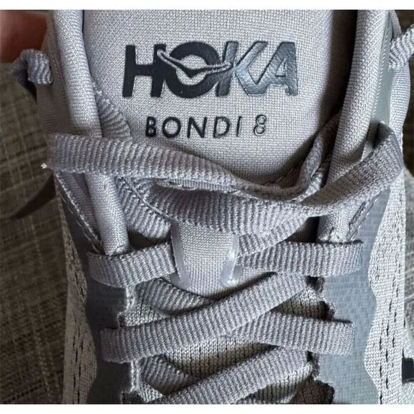 Hoka One One Bondi 8 Men's Running Shoes Gray Size 10D Athletic Sneaker