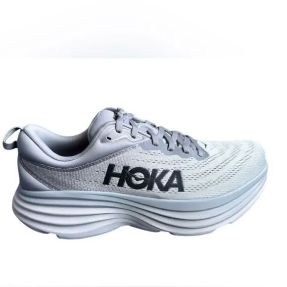 Hoka One One Bondi 8 Men's Running Shoes Gray Size 10D Athletic Sneaker