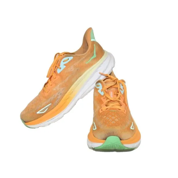 Hoka One One Clifton 9 Mens Running Shoes Solar Flare / Sherbet 46 Size 11.5 D