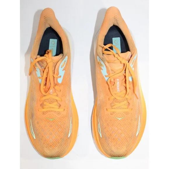 Hoka One One Clifton 9 Mens Running Shoes Solar Flare / Sherbet 46 Size 11.5 D