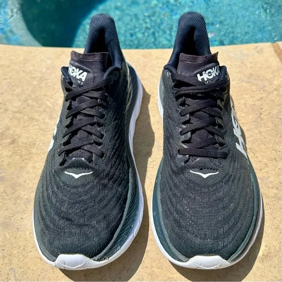 Hoka One One Mach 5 Black Castlerock - Size 8D Men’s (1127893 BCSTL)