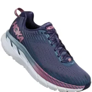 Hoka One One Women's Clifton 5 Athletic Shoes - Marlin/Blue Ribbon size 8