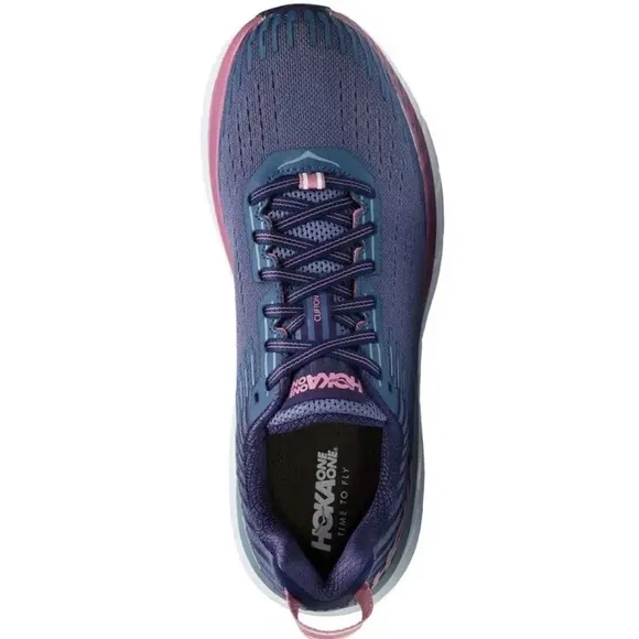 Hoka One One Women's Clifton 5 Athletic Shoes - Marlin/Blue Ribbon size 8