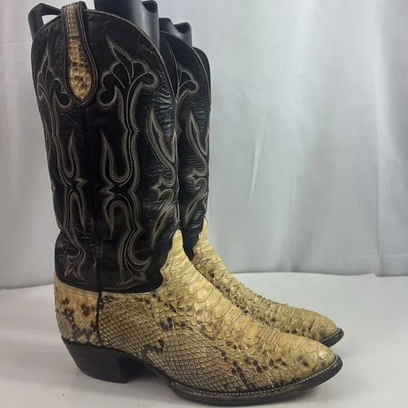 Hondo Snakeskin Leather Cowboy  Women's Western Boots