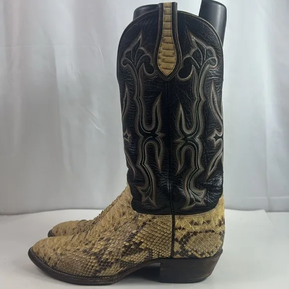 Hondo Snakeskin Leather Cowboy  Women's Western Boots