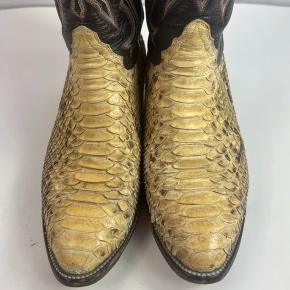 Hondo Snakeskin Leather Cowboy  Women's Western Boots