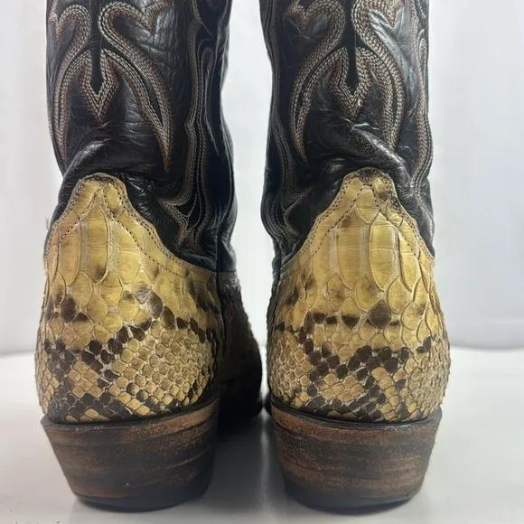 Hondo Snakeskin Leather Cowboy  Women's Western Boots