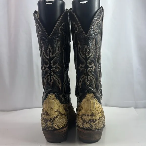 Hondo Snakeskin Leather Cowboy  Women's Western Boots