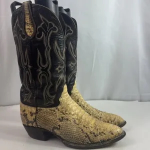 Hondo Snakeskin Leather Cowboy  Women's Western Boots