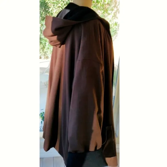 Hooded swing coat