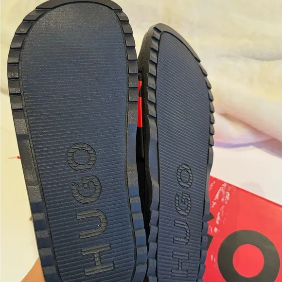 Hugo Boss Men’s Red Logo Slip-On Slides - Size US 6/ EU 39 - New in Box