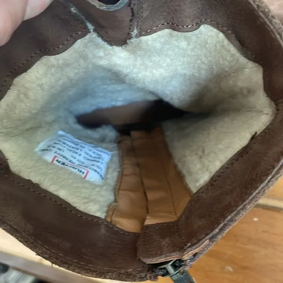 Hunter Men's Brown Leather Boots Size 9
