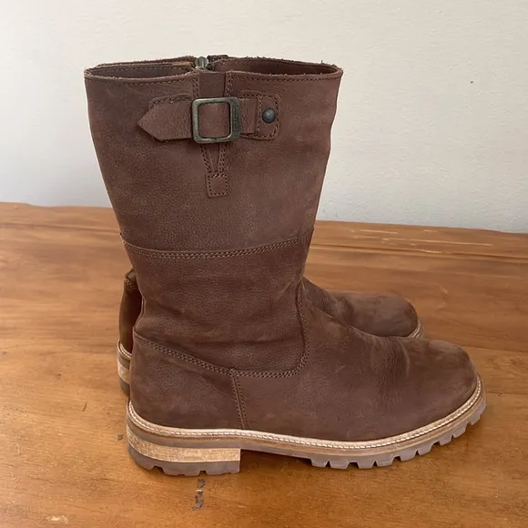 Hunter Men's Brown Leather Boots Size 9