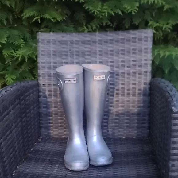 Hunter Silver Rain Boots