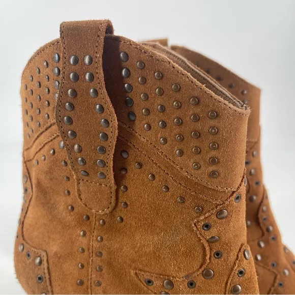 Idyllwind Tawny Brown Leather Studded Western Boots Size 9.5