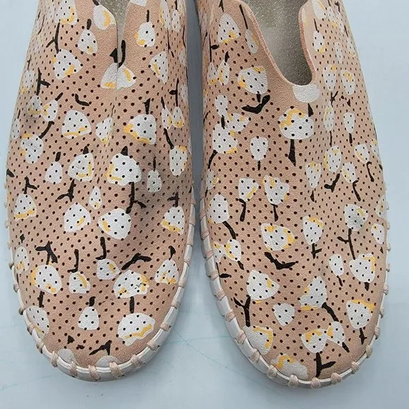 Ilse Jacobsen Tulip 139 Adobe Rose Fabric Perforated Slip On Sneakers Womens 11