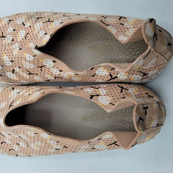 Ilse Jacobsen Tulip 139 Adobe Rose Fabric Perforated Slip On Sneakers Womens 11