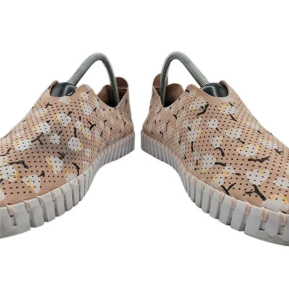 Ilse Jacobsen Tulip 139 Adobe Rose Fabric Perforated Slip On Sneakers Womens 11