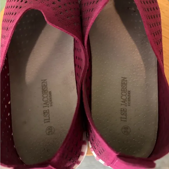 Ilse Jacobsen Tulip Perforated Leather Slip On Shoes