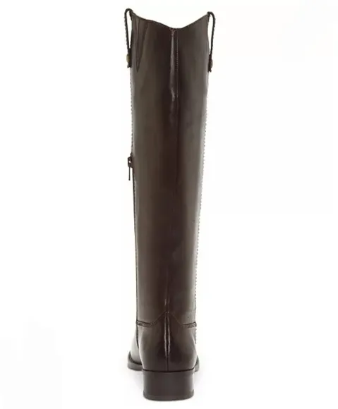 INC Womens Fawne Brown Leather Knee High Riding Boots New