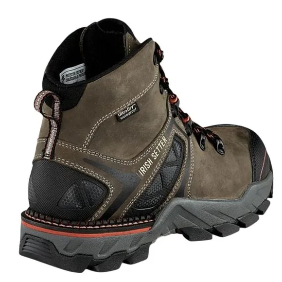 Irish Setter 83602 Crosby Waterproof Leather CSA Safety Toe Boot Men's 9.5 NEW