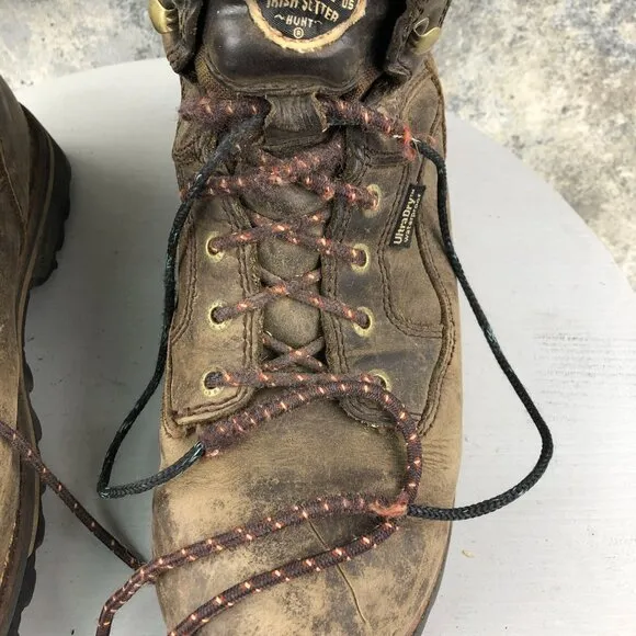 Irish Setter Mens Size 8.5 E2 Trailblazer Brown Leather Waterproof Hunting Boots