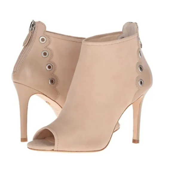 Isa Tapia Suede Heels Shoes Open Toe NWT