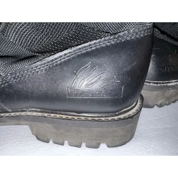Itasca Interceptor Tactical Combat Work Boots Mens Size 11 Black Zipper And Lace