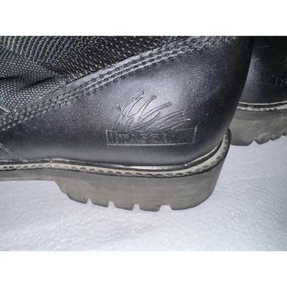 Itasca Interceptor Tactical Combat Work Boots Mens Size 11 Black Zipper And Lace