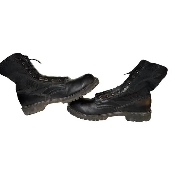 Itasca Interceptor Tactical Combat Work Boots Mens Size 11 Black Zipper And Lace